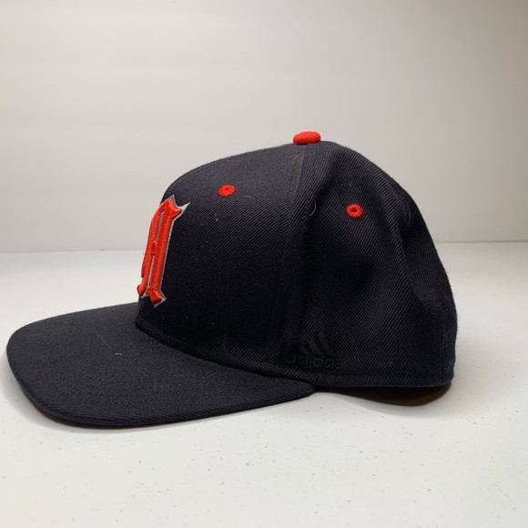 Adidas Climalite Mens Baseball Cap Hat Black Red Snapback Embroidered One Size - Picture 8 of 12